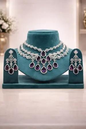 Amethyst Drop AD Necklace Set