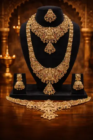 Traditional Antique Temple Necklace Set