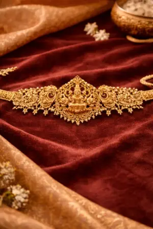 Goddess Lakshmi Gold Hip Chain