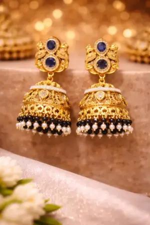 Golden Jhumka Earrings