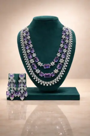 Lavender Luxe AD Necklace Set