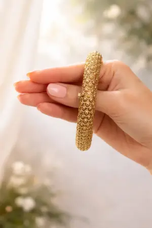 Royal Antique Gold Textured Bangle