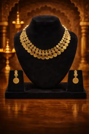 Traditional Coin Temple Necklace Set
