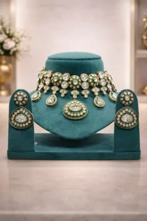 Vintage Polki AD Choker Set