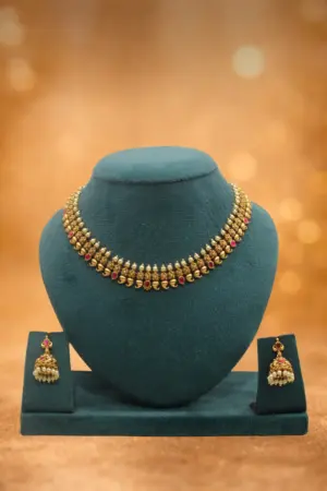 Antique Mango Motif Choker Necklace Set